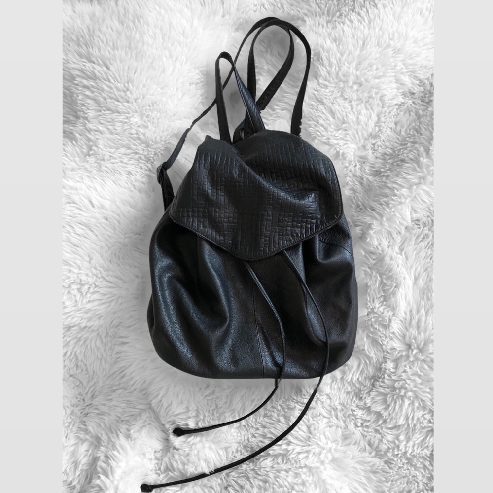 Black Leather Backpack 🖤